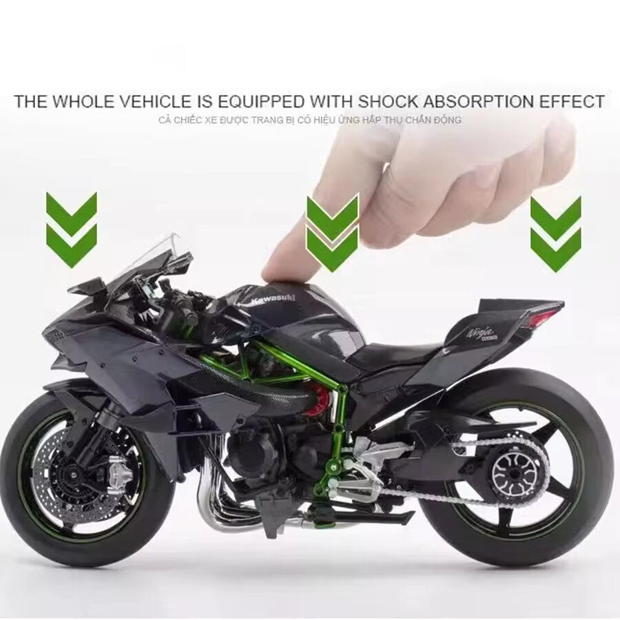 Diecast Kawasaki Ninja H2R Bike – 1:12 Alloy Motorcycle Model for Collectors