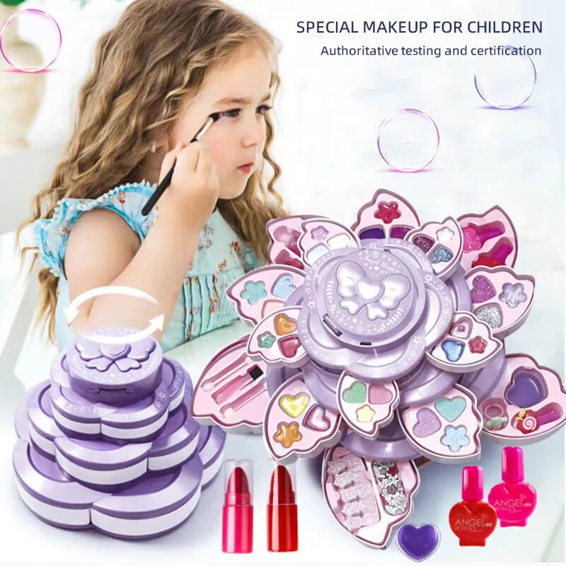 2-in-1 Princess Angel Makeup Toy Set – Kids Beauty Vanity & Dress-Up Kit