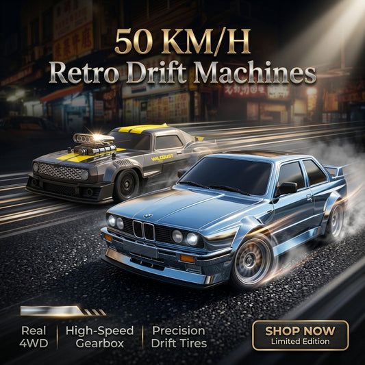 High Speed 50KM/H 1:16 4WD RC Drift Car with Gyro & LED Lights