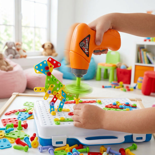 Creative Tool Set Puzzle Toy – DIY Building & Screw Tool STEM Educational Set for Kids