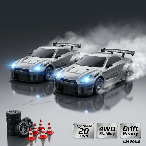 1:24 Scale 4WD RC Drift Car – 2.4GHz High-Speed Remote Control Racer