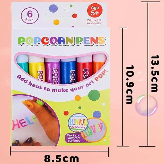 Colorful 3D Magic Popcorn Paint Pens For Kids