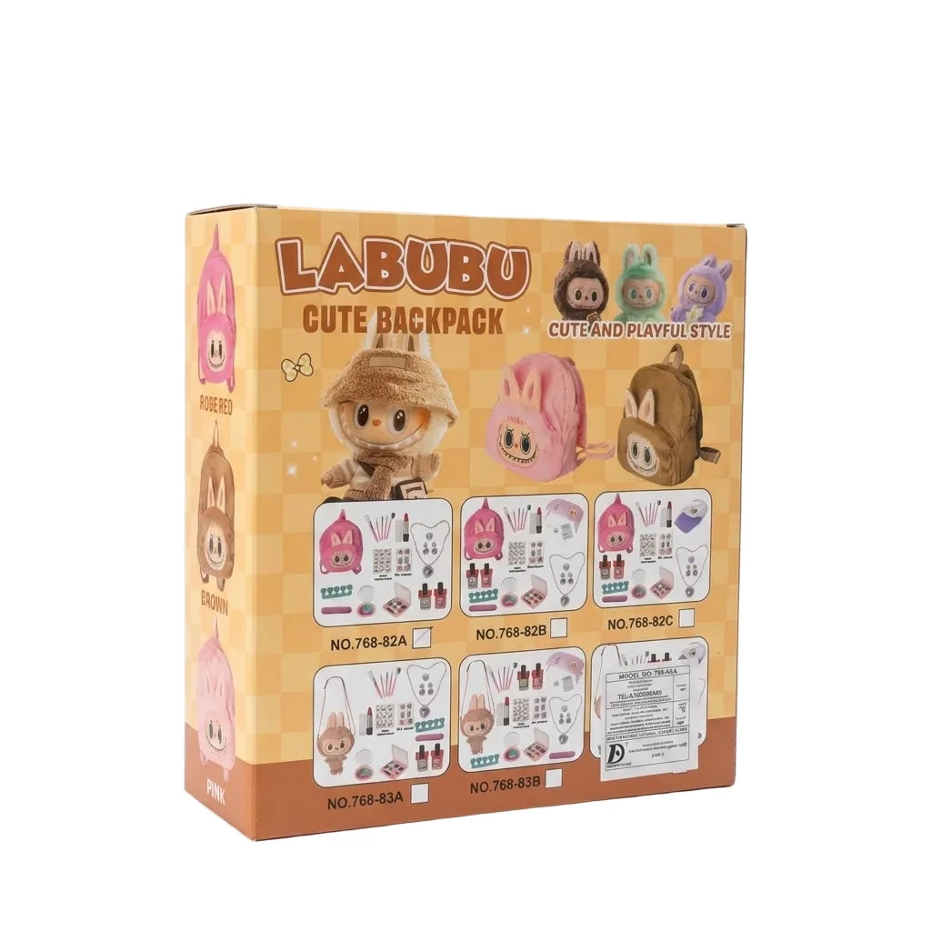 Labubu Cute Backpack Includes Makeupset for Girls