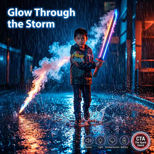 Kids Multi-Color Battle Laser Sword With Smoke