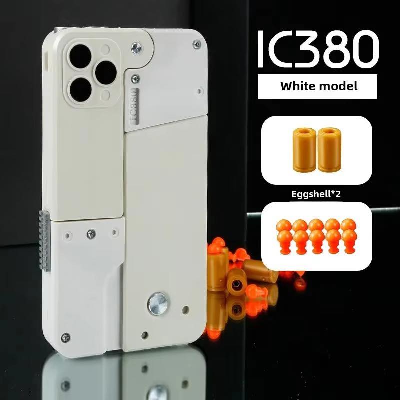 Foldable Mobile Phone Soft Bullet Gun Toy for Kids