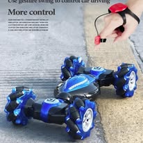Wristwatch Controlled 4WD Stunt RC Car – High-Speed Rechargeable Toy for Boys & Girls