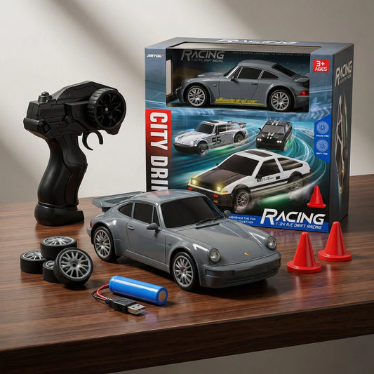 Porsche 911 1:24 Scale High-Speed 4WD RC Drift Car 20KMH