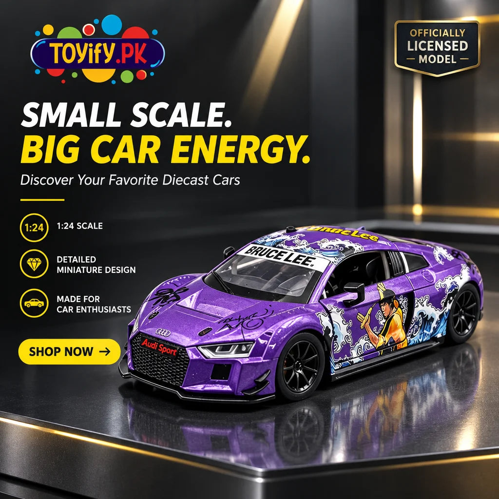 1:24 Scale Audi R8 LMS Purple Diecast Model Car