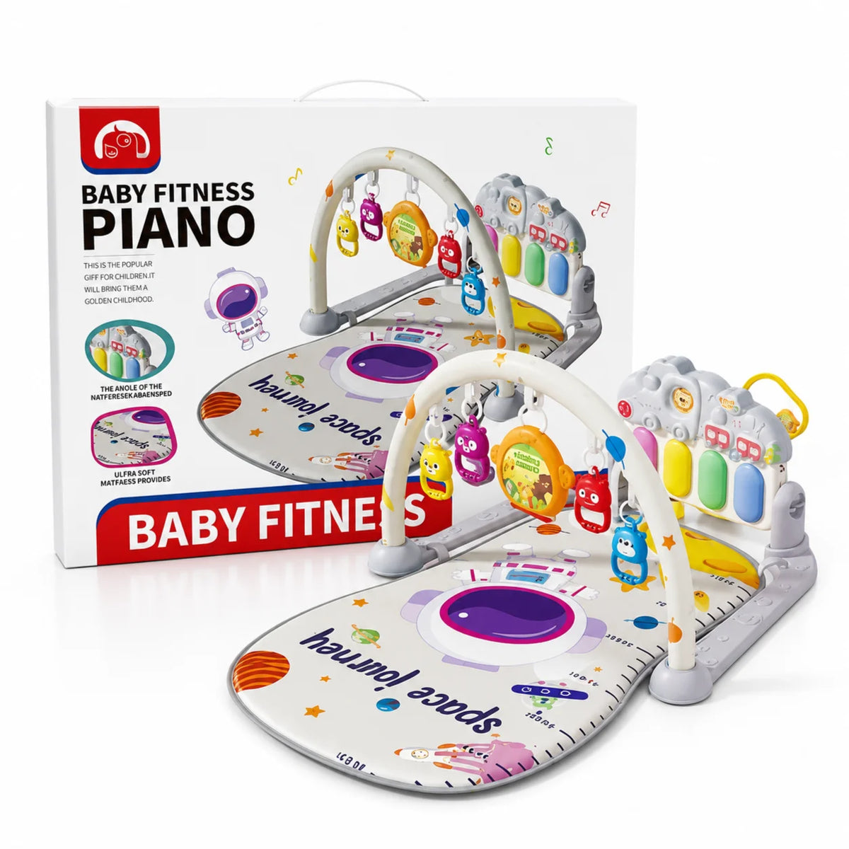 Space Themed Baby Fitness Piano Play Mat
