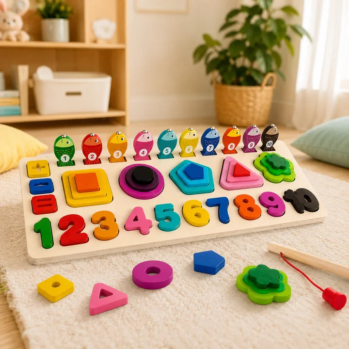 Wooden Magnetic Busy Board