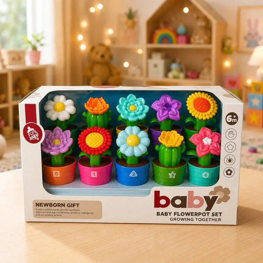 Baby Shape Sorting & Matching Flower Pot Toy