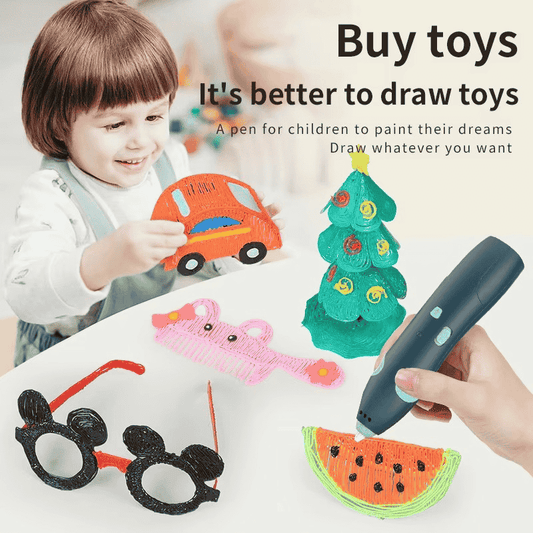3D Pen for Kids – Safe & Easy DIY Drawing Tool with Colorful Filaments