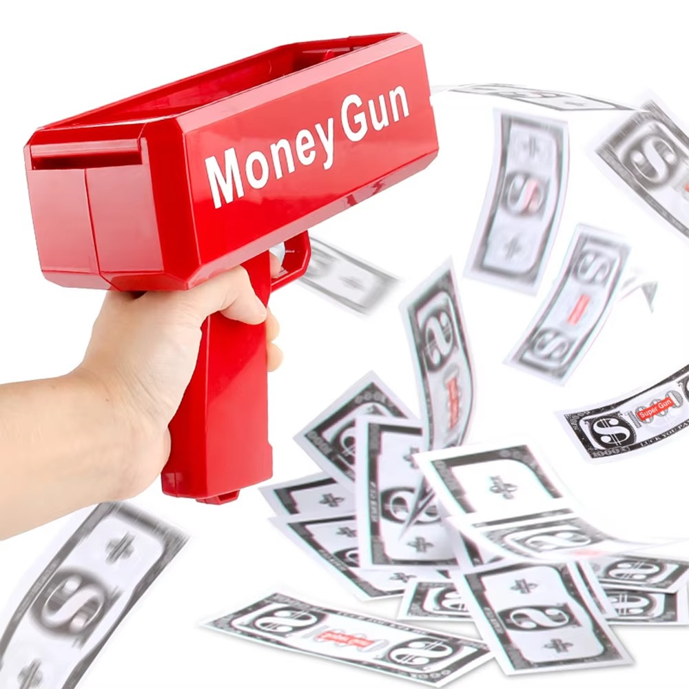 Automatic Money Gun Toy – Party Prop for Spraying Cash