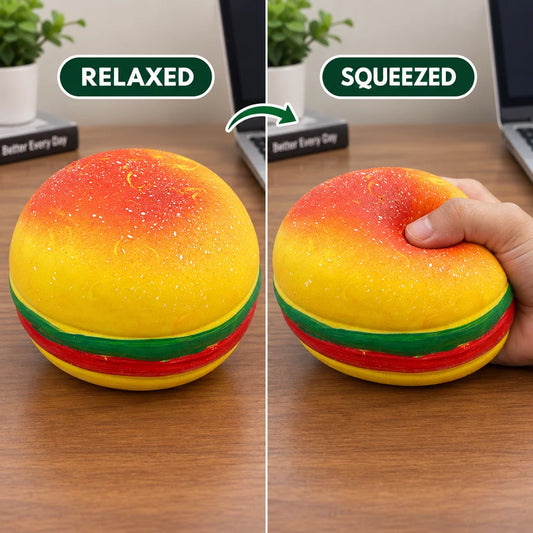 Big Burger Stress Relief Fidget Squeeshy