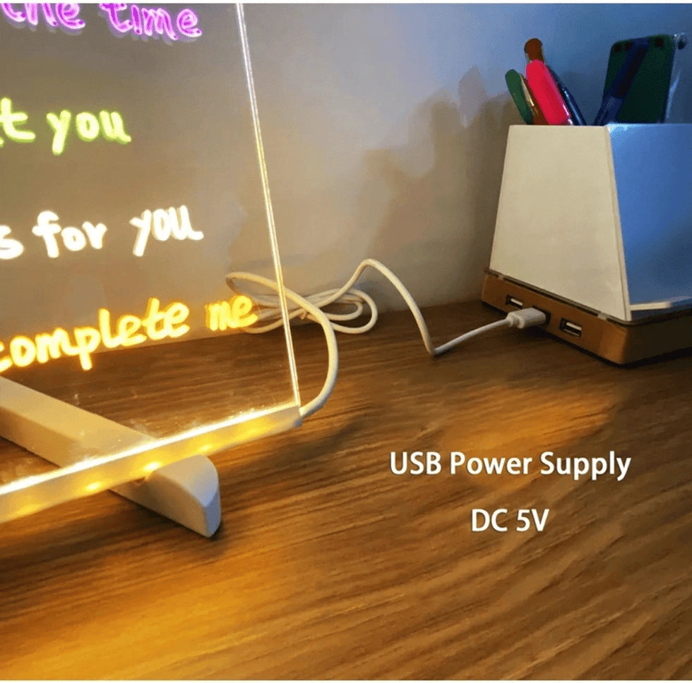 LED Glow Drawing Board for Kids β Creative Light-Up Message & Doodle Board