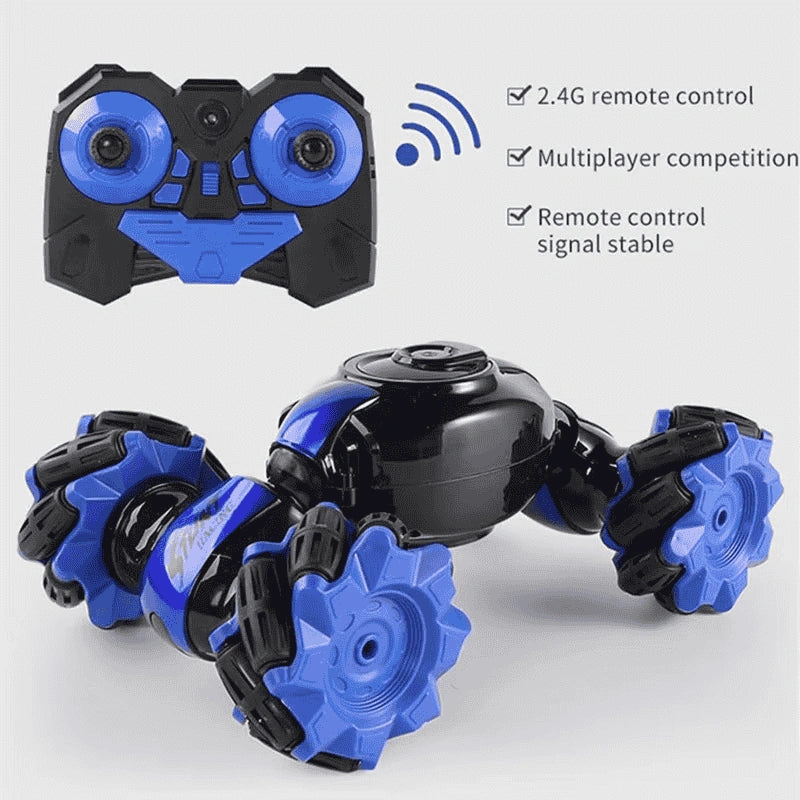 Gesture Sensor RC Stunt Car – Dual Control, Flips, Spins & LED Effects
