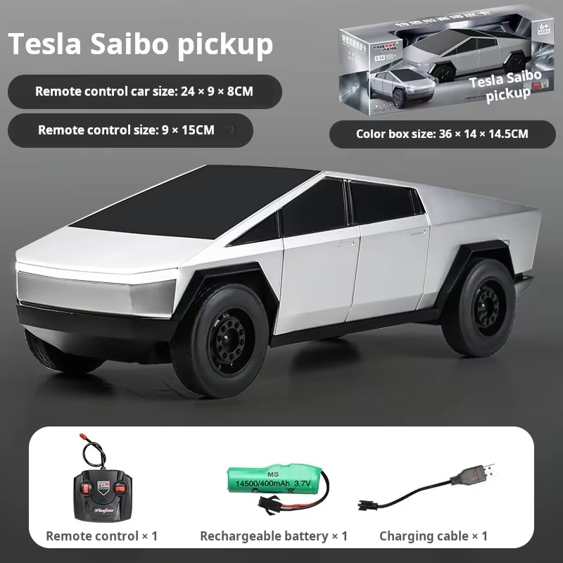 RC Tesla Cybertruck – Realistic Remote Control Vehicle with Suspension & Headlights
