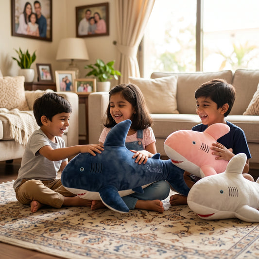 Soft Plush Shark Toy – Cuddly Stuffed Sea Animal Pillow