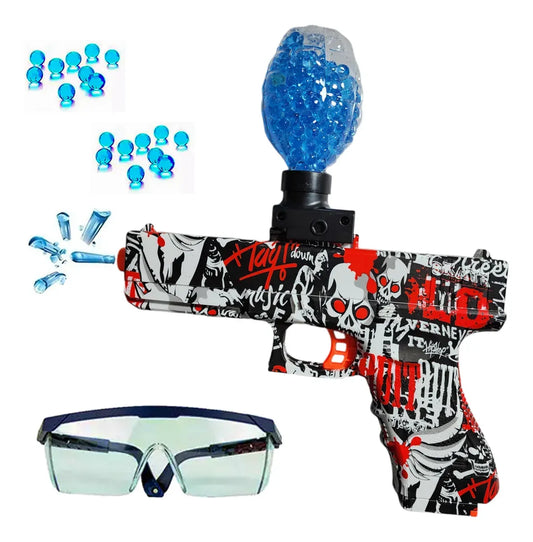 Electric Gel Blaster Glock Toy Gun – Automatic Rechargeable Gel Ball Shooting Gun with 1000 Gel Balls
