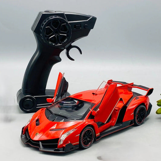 1:24 RC Diecast Lamborghini Veneno Model – Remote Control Supercar Toy with Lights