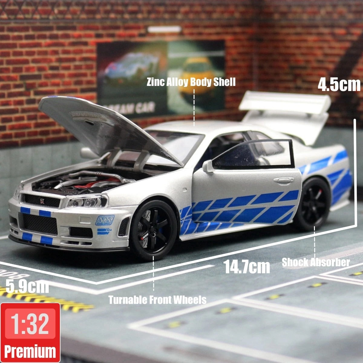 Diecast 1:32 Nissan Skyline GTR R34
