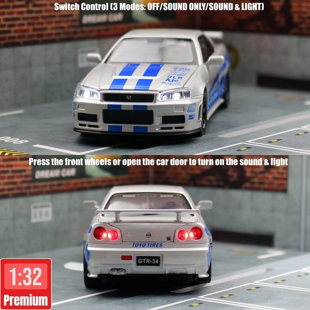Diecast 1:32 Nissan Skyline GTR R34