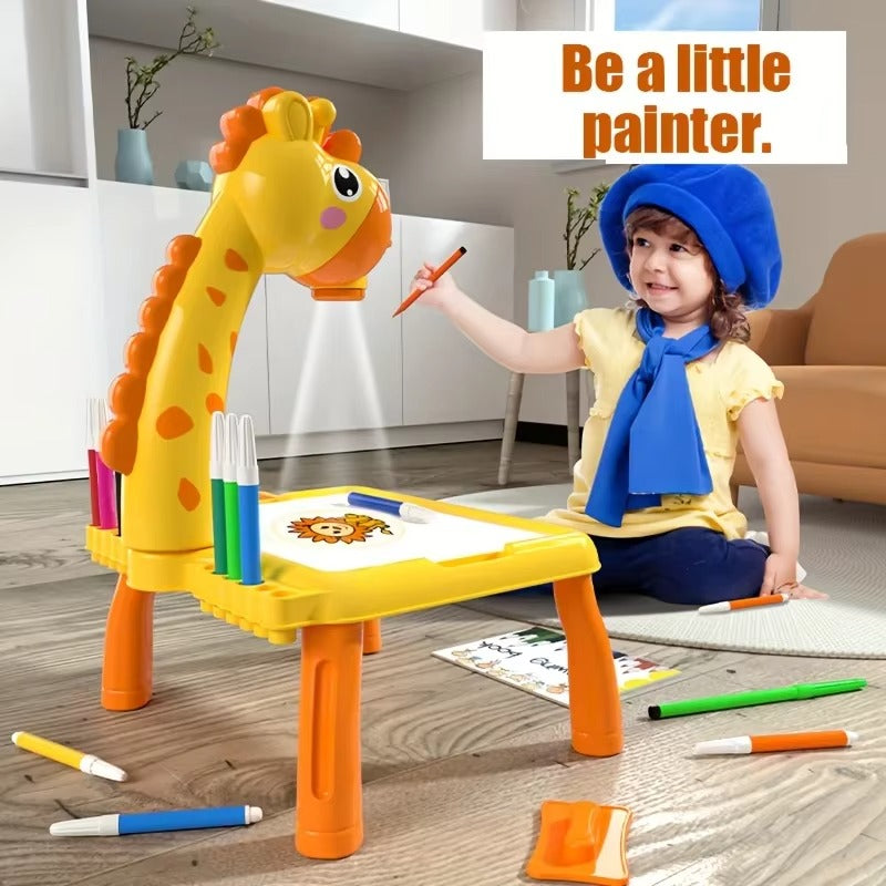 Giraffe Writing & Drawing Projector Desk – Educational Art Toy for Kids