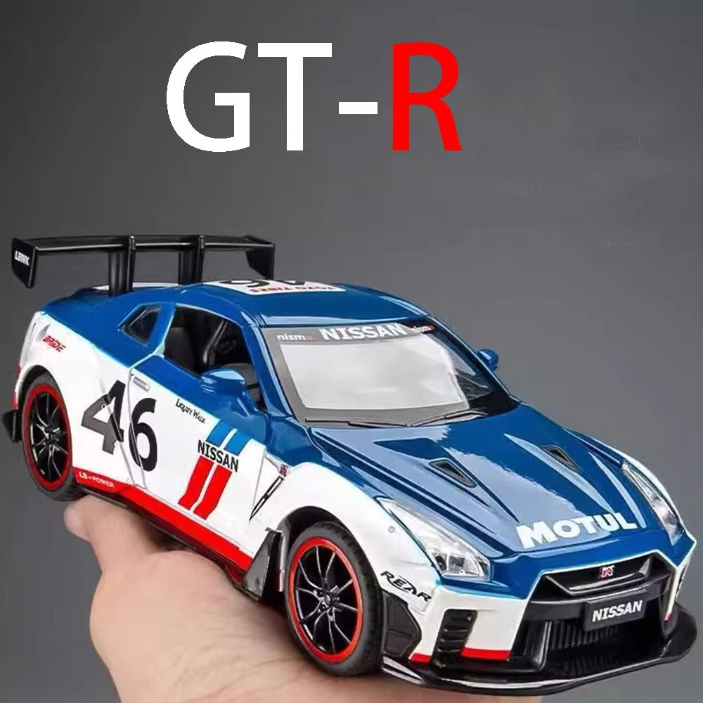 Alloy Diecast Nissan GTR – 1:22 Pull-Back Model Car for Kids & Collectors