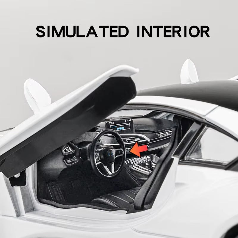 1:22 Scale BMW i8 Diecast Car – Alloy Metal Model Toy for Kids & Adults