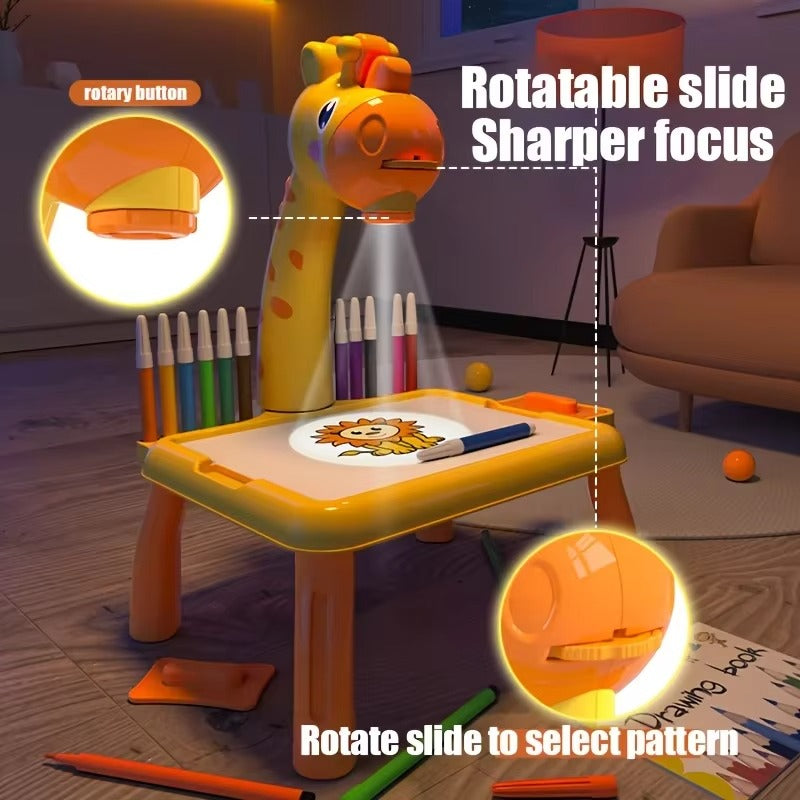 Giraffe Writing & Drawing Projector Desk – Educational Art Toy for Kids