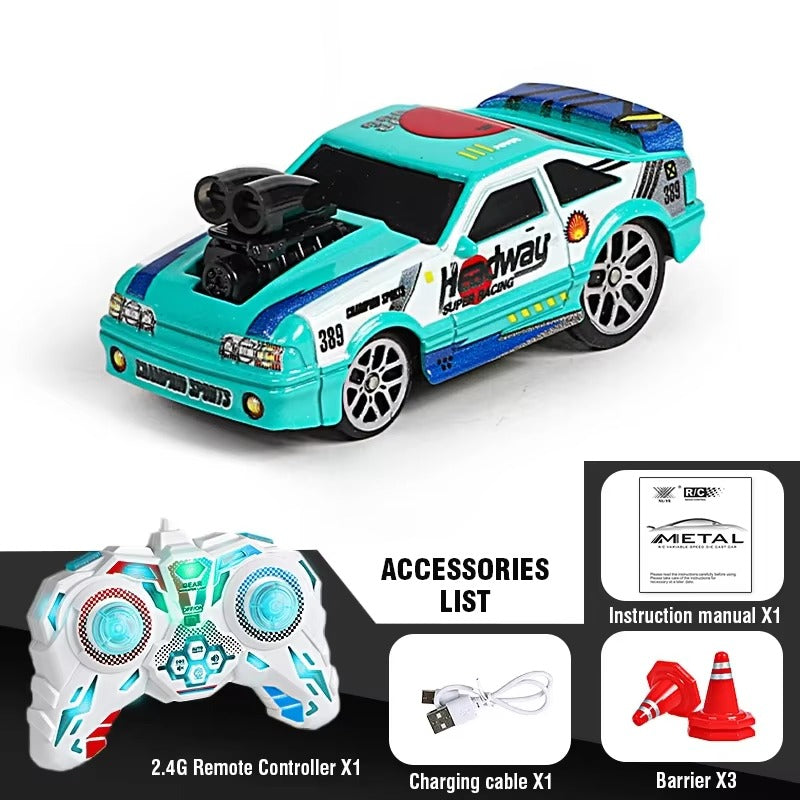 1:64 4WD Alloy Mini RC Racing Car – 2.4GHz Remote Control High Speed Simulation Car Toy for Kids