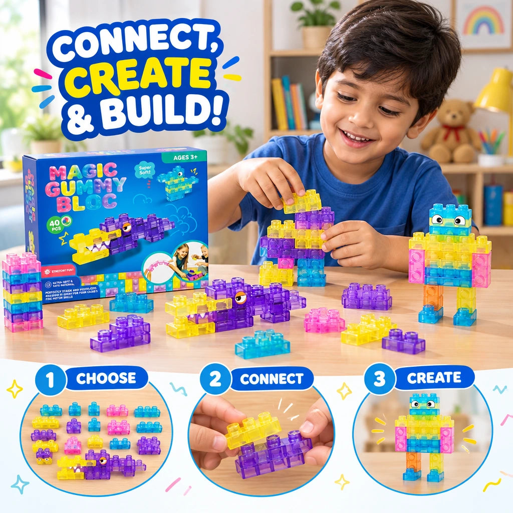 Soft Gummy Building Blocks