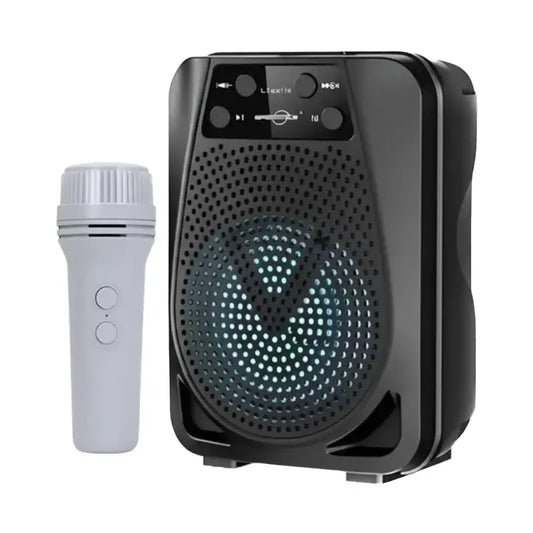 Portable Wireless Bluetooth Speaker with Microphone – Mini Karaoke Speaker for Kids & Parties