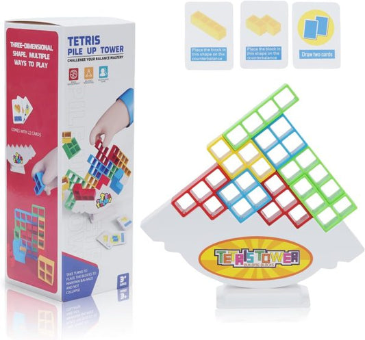 Tetra Tower Stacking Game – Balance & Build Educational Toy for Kids & Adults