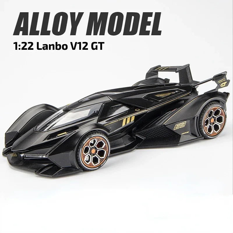Diecast 1:22 Lamborghini Model Car – Luxury Alloy Sports Car Toy with Light & Sound Effects