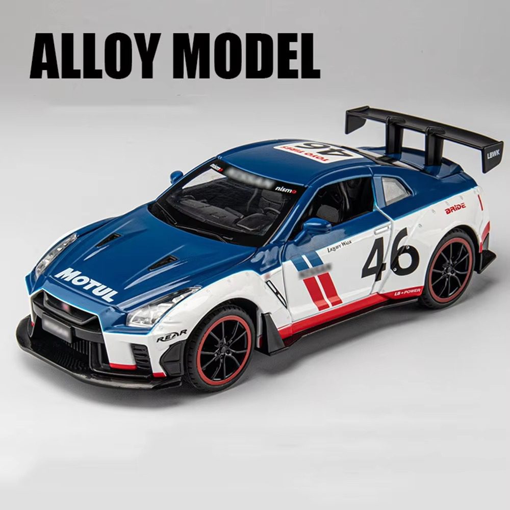Alloy Diecast Nissan GTR – 1:22 Pull-Back Model Car for Kids & Collectors