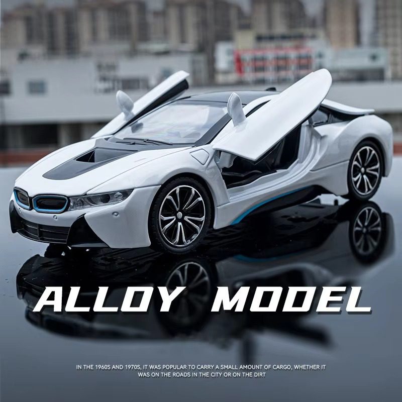 1:22 Scale BMW i8 Diecast Car – Alloy Metal Model Toy for Kids & Adults