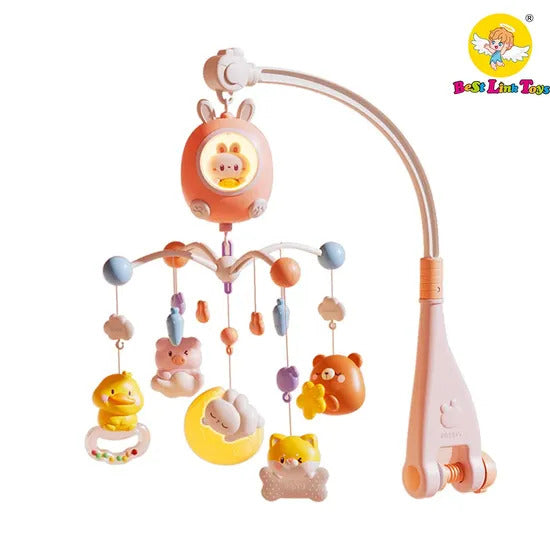 Kids Baby Cute Rabbit Soothing Bed Bell Children's Music Toys with Sleep Aid Night Light and Music Soothing Function