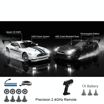 1.24 Scale High-Speed 4WD RC Drift Car 20KMH