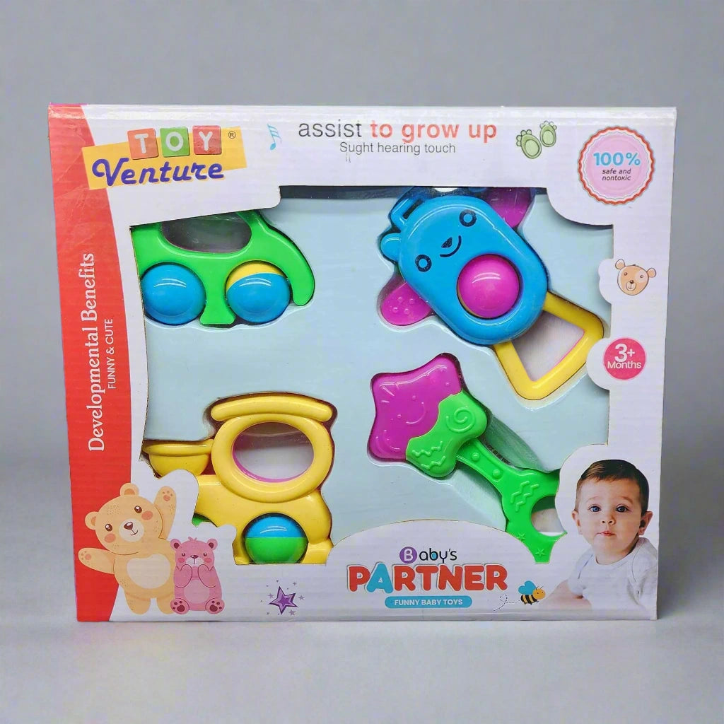 RATTLES 4 PCS BOX TOY FOR KIDS