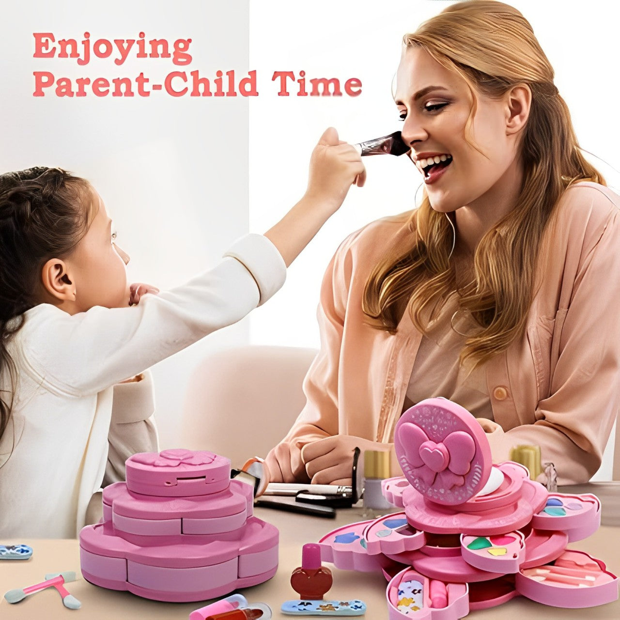 2-in-1 Princess Angel Makeup Toy Set – Kids Beauty Vanity & Dress-Up Kit