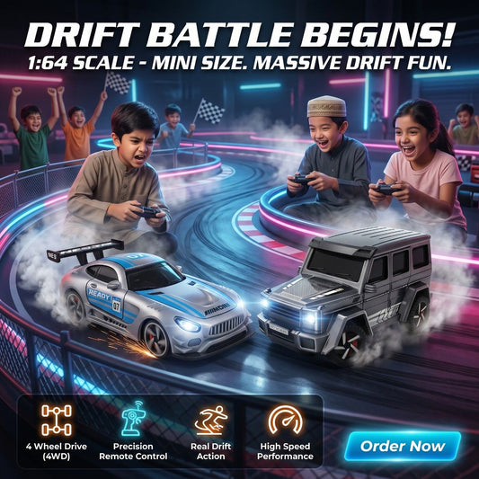 1:64 Micro Drift RC Car – 4WD Mini Desktop Drift Car with App & Remote Control
