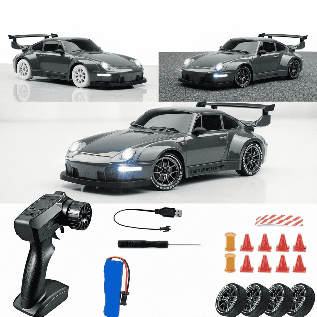 1.24 Scale High-Speed Porsche 4WD RC Drift Car 20KMH