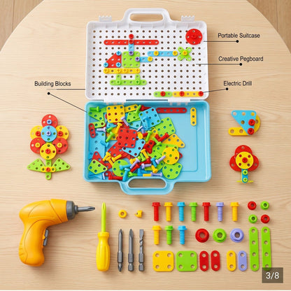 Creative Tool Set Puzzle Toy – DIY Building & Screw Tool STEM Educational Set for Kids