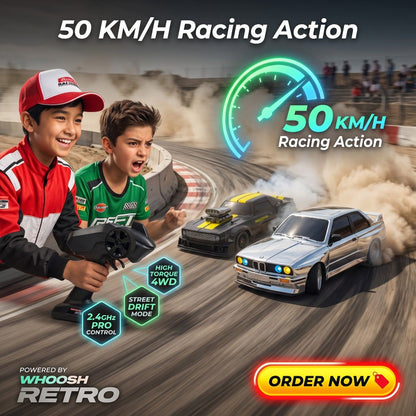 High Speed 50KM/H 1:16 4WD RC Drift Car with Gyro & LED Lights