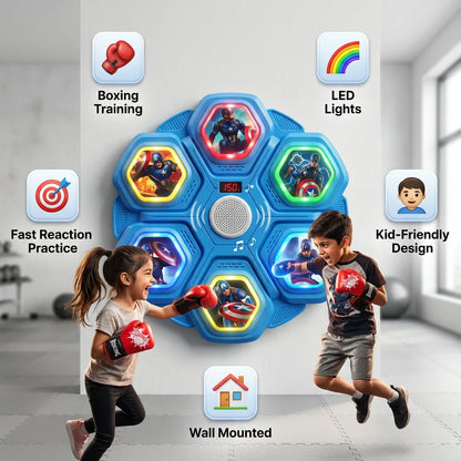 Boxing Arcade Game – 6 Punch Modes, LED Lights, Sound & Bluetooth