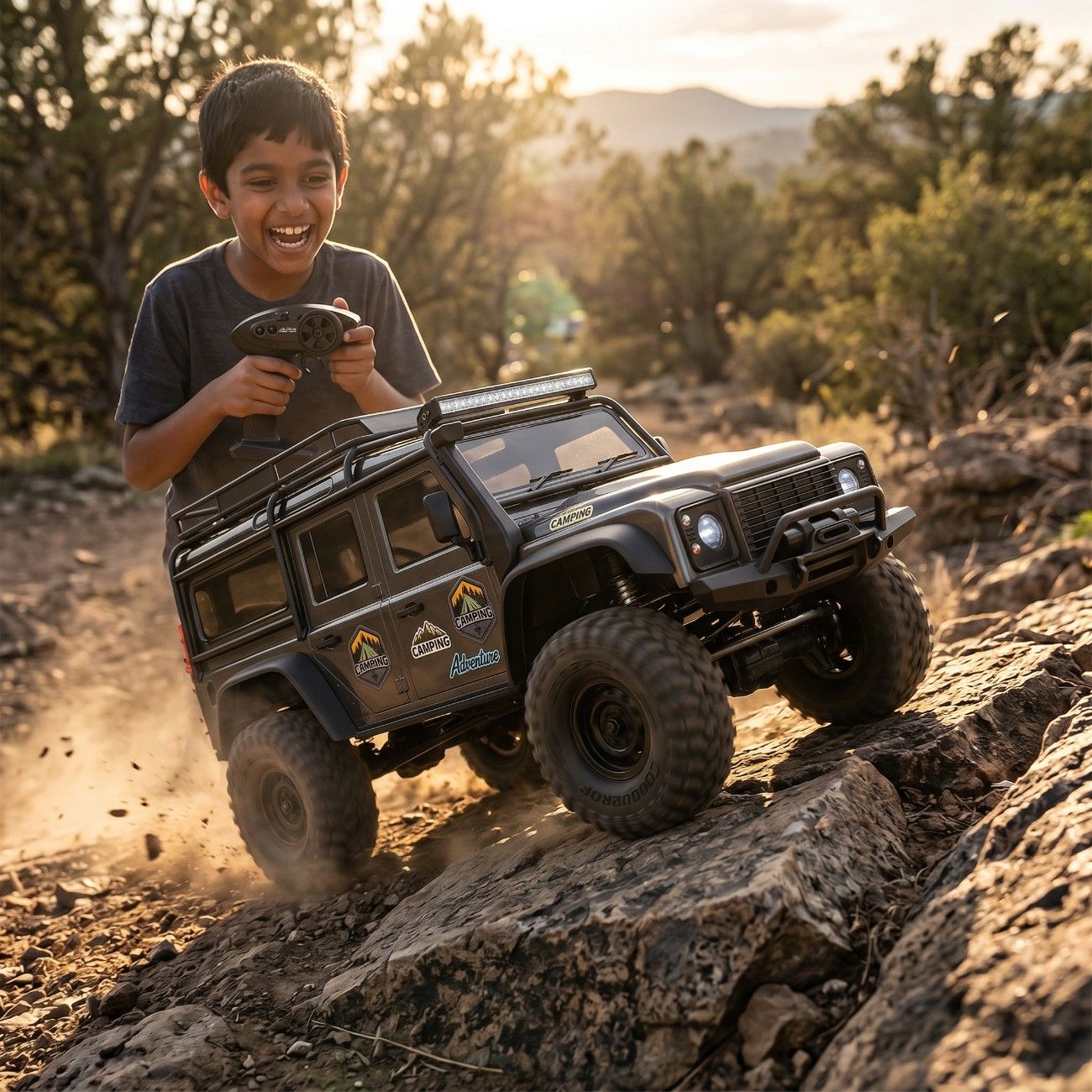 1/16 Scale RC 4WD Trail Truck RTR with 2.4GHz Remote – IPX4 Waterproof