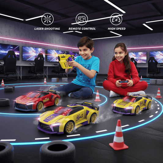 Toy Infrared Laser Gun & Remote Control Car | Car Shooting Game