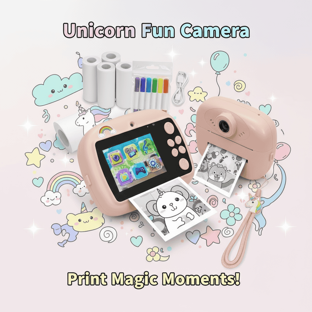 Mini Camera Printer – Instant Digital Camera & Printer for Kids