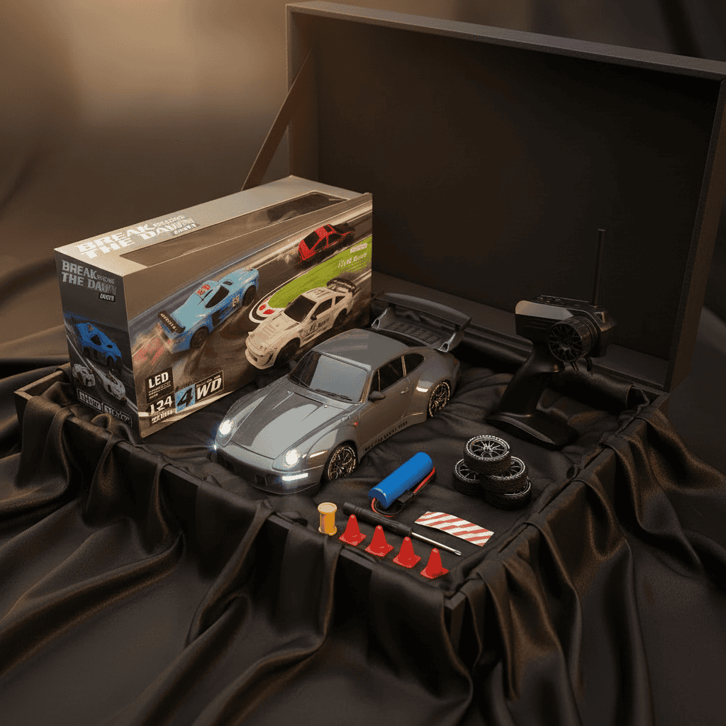 1.24 Scale High-Speed Porsche 4WD RC Drift Car 20KMH